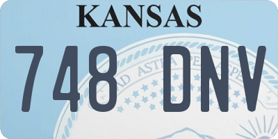 KS license plate 748DNV