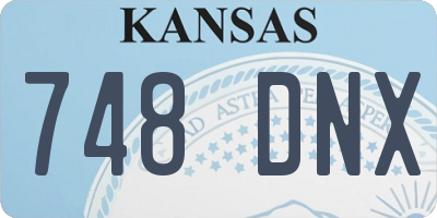 KS license plate 748DNX