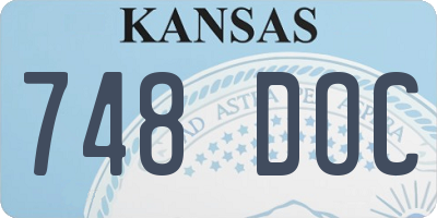 KS license plate 748DOC