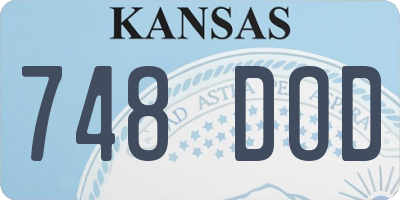 KS license plate 748DOD