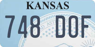 KS license plate 748DOF