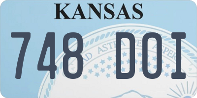 KS license plate 748DOI
