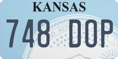 KS license plate 748DOP