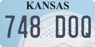 KS license plate 748DOQ