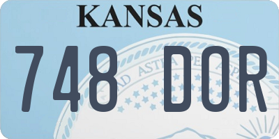 KS license plate 748DOR