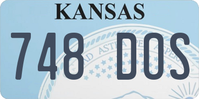 KS license plate 748DOS