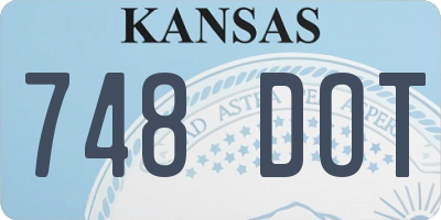 KS license plate 748DOT