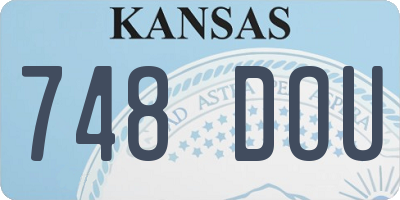 KS license plate 748DOU