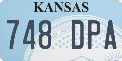 KS license plate 748DPA