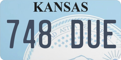 KS license plate 748DUE