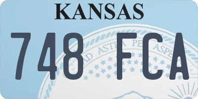 KS license plate 748FCA