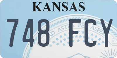 KS license plate 748FCY