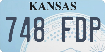 KS license plate 748FDP