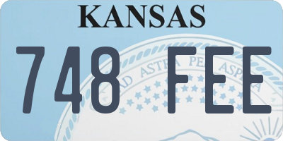 KS license plate 748FEE