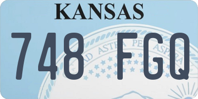 KS license plate 748FGQ