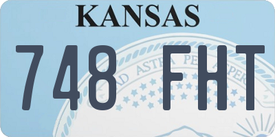 KS license plate 748FHT