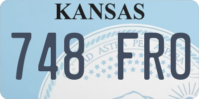 KS license plate 748FRO