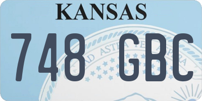 KS license plate 748GBC