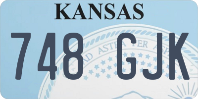 KS license plate 748GJK
