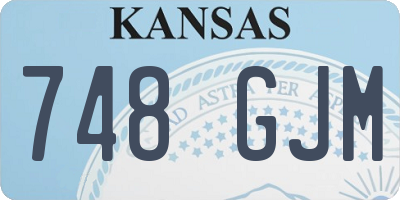 KS license plate 748GJM