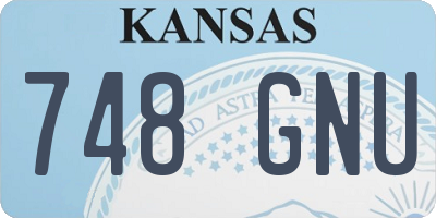 KS license plate 748GNU