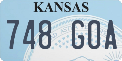 KS license plate 748GOA