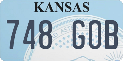 KS license plate 748GOB