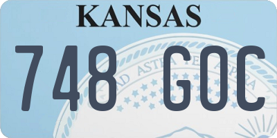 KS license plate 748GOC