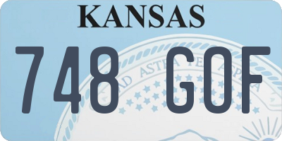 KS license plate 748GOF