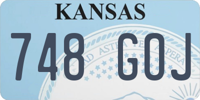 KS license plate 748GOJ