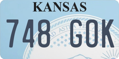 KS license plate 748GOK