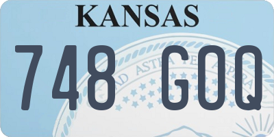 KS license plate 748GOQ