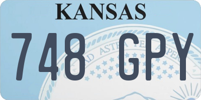 KS license plate 748GPY