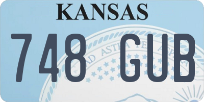 KS license plate 748GUB