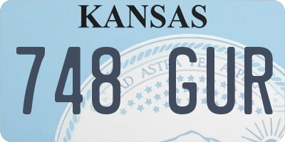 KS license plate 748GUR