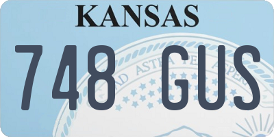 KS license plate 748GUS