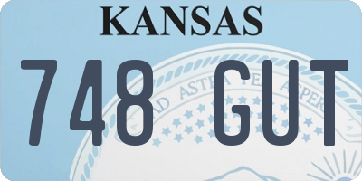KS license plate 748GUT