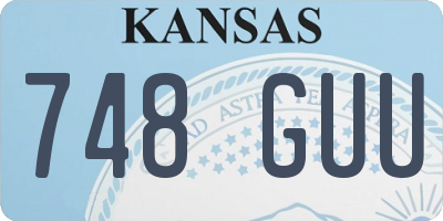 KS license plate 748GUU