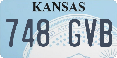 KS license plate 748GVB