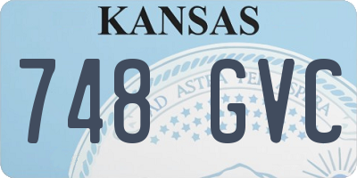 KS license plate 748GVC