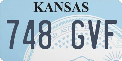 KS license plate 748GVF
