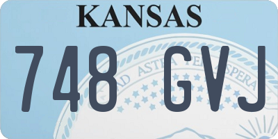 KS license plate 748GVJ