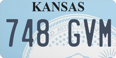 KS license plate 748GVM