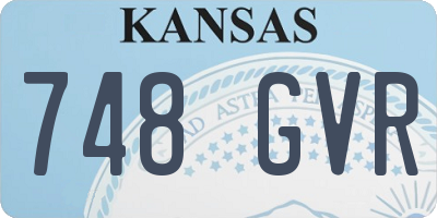 KS license plate 748GVR