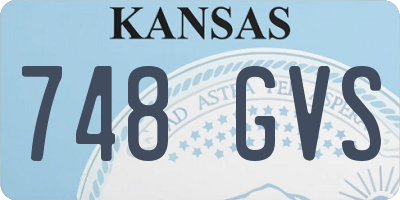 KS license plate 748GVS