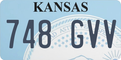 KS license plate 748GVV