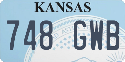 KS license plate 748GWB