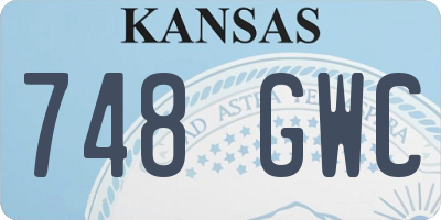KS license plate 748GWC