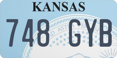 KS license plate 748GYB
