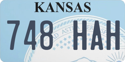 KS license plate 748HAH